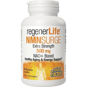 Natural Factors RegenerLife NMNSurge NAD+ Boost 500 mg, 30 Capsules