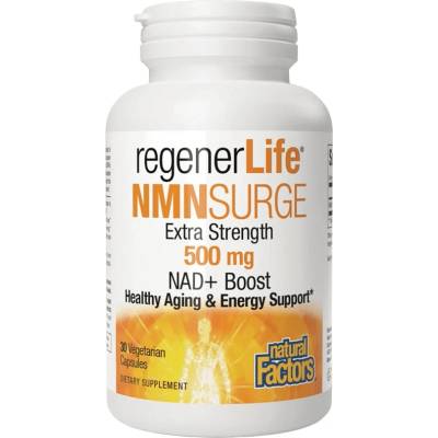 Natural Factors RegenerLife NMNSurge NAD+ Boost 500 mg, 30 Capsules