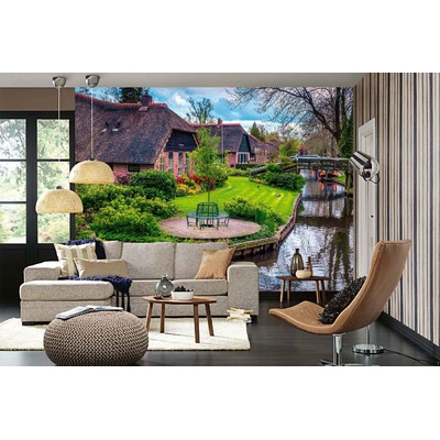 DIMEX ART Самозалепваща се флизелинова фототапета холандски къщи 375 x 250 см