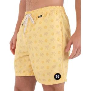 Hurley Бански гащета Hurley Volley Icon Printing Press Coconut swimming shorts - Yellow (Macadamia)