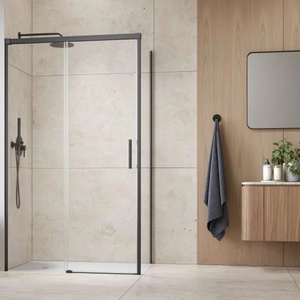 Radaway Правоъгълна душ кабина с плъзгаща се врата Radaway Idea KDJ 140x80 см GunMetal матово-прозрачно покритие лява (387044-92-01L+387051-92-01R)