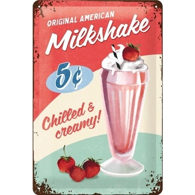 Nostalgic Art Plechová Ceduľa Original Milkshake