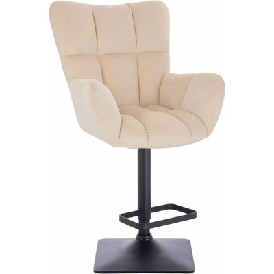 LuxuryForm Design Aurora Velur na čiernej hranatej podstave krémové