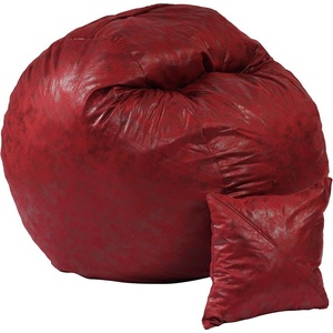 PUFRELAX Комплект, Барбарон и декоративна възглавница, 450л. Matusalem - Cranberry, Перящ се калъф, Подходящ за деца, Пълнеж с микс от мемори пяна и дунапрен, Гама Premium, 8432 (PUF-M-MP-PT-CRB) - topmall