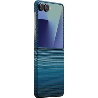 PITAKA Magsafe Калъф за Samsung Z Flip 7, Pitaka Edge Moonrise Case, Син (FMFLIP7)