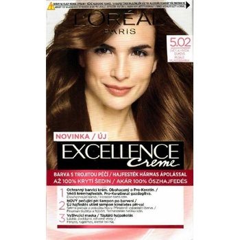 L'Oréal Excellence 5.02 Světle hnědá duhová