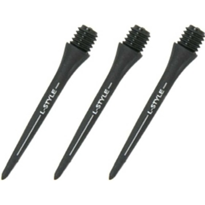 karbonové L-Style Hard Lip Points Carbon černé 30mm, závit 2BA, 6ks