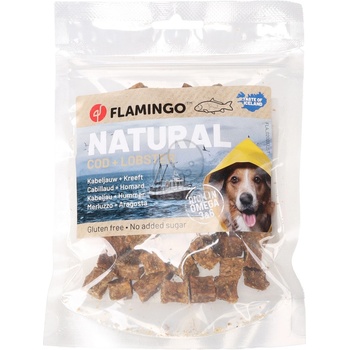 Flamingo Nature Snacks лакомства на кубчета за кучета - треска, омар 75 г