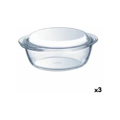 Касерола с Капак Pyrex Essentials Прозрачен 1, 4 L (3 броя)