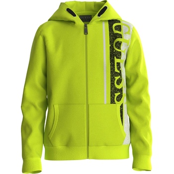Image 1 of GUESS Едноцветен суичър за момче в зелено с контрастен надпис Guess