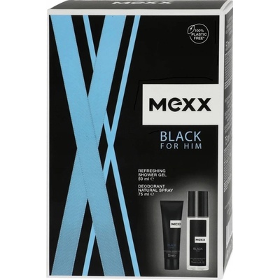 Mexx Black Man deodorant sklo 75 ml + sprchový gel 50 ml dárková sada