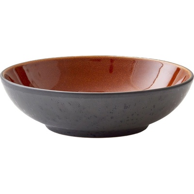 Bitz,Talíř na těstoviny PastaSkal Black/Amber 20 cm jantarová