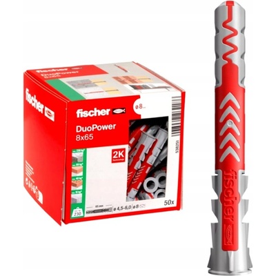 Fischer DUOPOWER 8x65 mm (balení 50 ks) - univerzální uzlovací hmoždinky, prodloužené – Zbozi.Blesk.cz