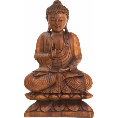 Sanu Babu Buddha ze dřeva stromu Suar, 73cm