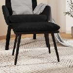 vidaXL Табуретка, черна, 45x29, 5x35 см, текстил и изкуствена кожа (341521)