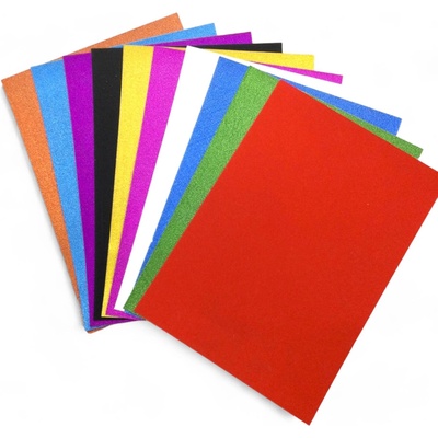 Брокатен картон А4 250 гр. 10 цвята