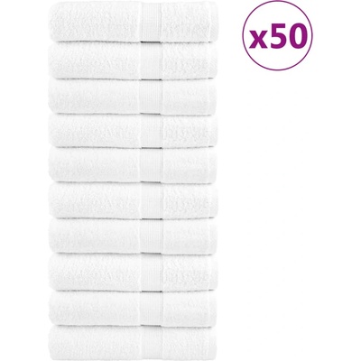 vidaXL Премиум кърпи за ръце SOLUND 50 бр бели 50x100 см 600 gsm (137127)