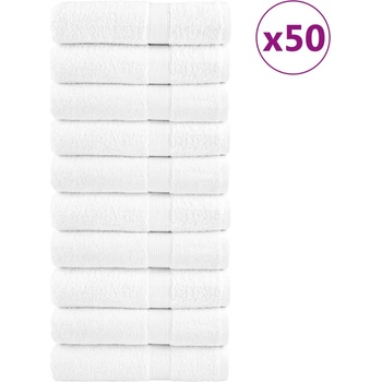vidaXL Премиум кърпи за ръце SOLUND 50 бр бели 50x100 см 600 gsm (137127)