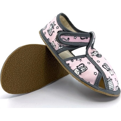 Barefoot papuče Baby Bare Pink cat
