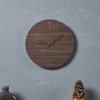 EGLO 425508 - Стенен часовник TAKAHAGI 1xAA Ø 30 см кафяв (EG425508)