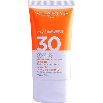 Clarins pleťový gélový olej na opaľovanie SPF30 (Invisible Sun Care Gel-to-Oil) 50 ml