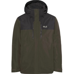 Jack Wolfskin Мъжко 3-в-1 яке Jack Wolfskin Jasper Pro 3in1 Jacket 3-in-1 jacket - Obsidian Moss (004-7735-0311)