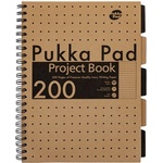 Pukka Pad Project Book Kraft A4 200 страници с подвързия рециклирана тетрадка със спирала A15547081 (A15547081)