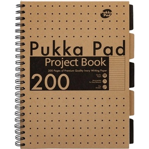 Pukka Pad Project Book Kraft A4 200 страници с подвързия рециклирана тетрадка със спирала A15547081 (A15547081)
