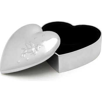 Image 1 of Zilverstad (Нидерландия) Луксозна кутия zilverstad unicorn за бижута с форма на сърце - цвят сребро (zv 6013060)