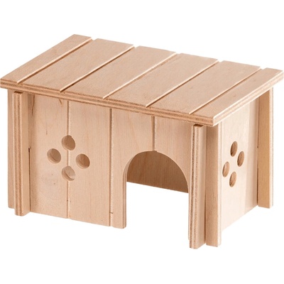 Ferplast drevený domček pre škrečka SIN 4642 14,5 x 9,5 x 8,5 cm