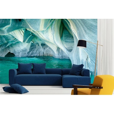 DIMEX ART Самозалепваща се флизелинова фототапета мраморна пещера 375 x 250 см