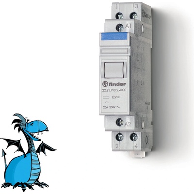 FINDER Instalační relé 22.23.9.012.4000, 1Z+1R/20A, 12V DC 222390124000