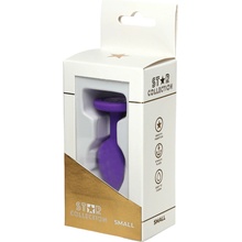 Star Collection Purple Silicone Anal Plug S Clear Stone