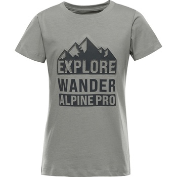 Alpine Pro Детска памучна тениска ALPINE PRO DORGO сянка варианта pg ALPINE PRO | Siv | Момчешки | 104/110