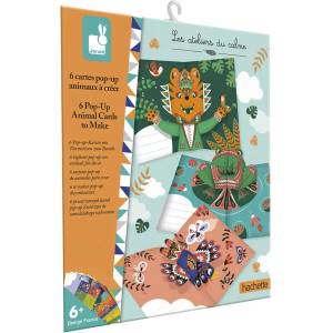 Janod Творчески комплект Janod - Изскачащи картини с животни, 6 броя (J07987) - baby