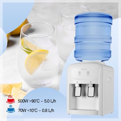 Muhler Диспенсър за вода Muhler WD-11ED, 570 W, За топла и студена вода, Резервоар от неръждаема стомана, Подходящ за стандартни галони, Бял (KT-1005462)