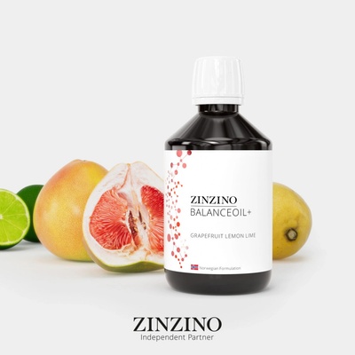 Zinzino BalanceOil+ olej vysoký obsah Omega-3 EPA + DHA mastných kyselín Grapefruit Citrón Limetka 300 ml