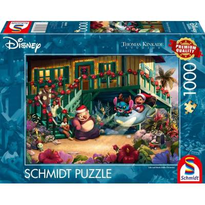 Schmidt Thomas Kinkade Vánoce s Lilo a Stitchem Aloha Christmas 1000 dílků