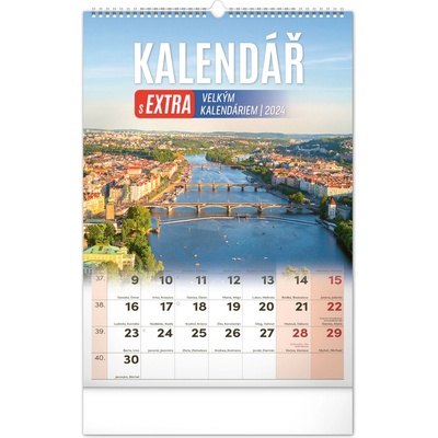 Nástenný s extra veľkým kalendáriom 33 × 46 cm 2024