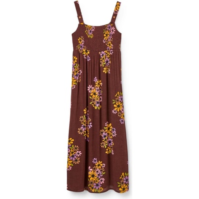 Passenger Дамска рокля Passenger Women's Soleis Woven Maxi Dress - Floral Grid Espresso - размер XS (134-1802-0111)