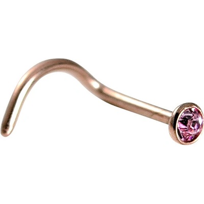 Piercing do nosu růžové zlato NSRZ5010
