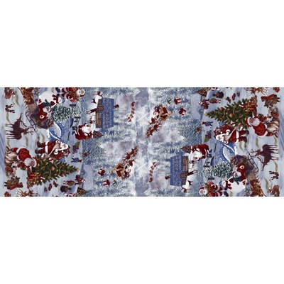 Sanem Plastik 1228-00 PVC ubrus Florista Vánoce role modrá role 20 m 140x2000cm