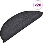 vidaXL Изтривалки за стълби, 20 бр. , 56x17x3 см, антрацит, полукръгли (B.V.)