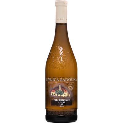 Pivnica Radošina Chardonnay D.S.C. suché 2021 12,5% 0,75 l (čistá fľaša)