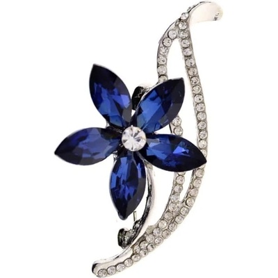Amparo Miranda Brož Flower BR0275 Modrá