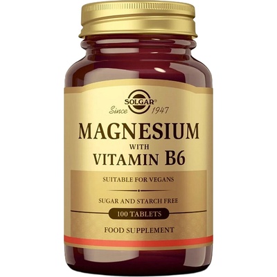 Solgar Magnesium with Vitamin B6 tablety pro podporu spánku a regenerace 100 tablet
