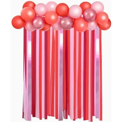 Oh Yeah Party Balónková girlanda s krepovým závěsem Valentýn 150 × 200 cm