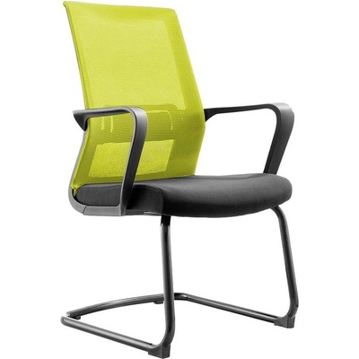 RFG Посетителски стол RFG Smart M, дамаска и меш, до 120 kg, черна седалка, зел (4010100368)