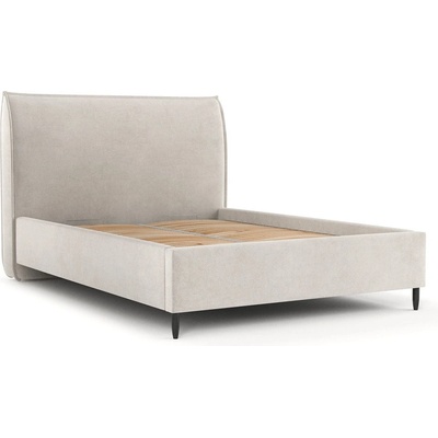 Maison de Reve Кремаво тапицирано двойно легло с място за съхранение с включена подматрачна рамка 180x200 cm Shell - Maison de Rêve (SHELL180_MDR_P0_TNW06_M0_NF_T0_L32)