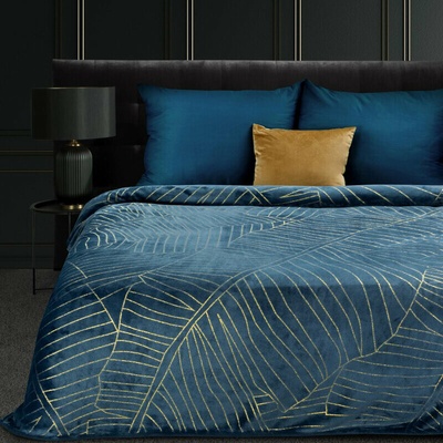 Takoy LIMITED COLLECTION deka MUSA 2 150x200 mäkká a hebká na dotyk so zlatistým motívom banánových listov-HF-392026 150x200